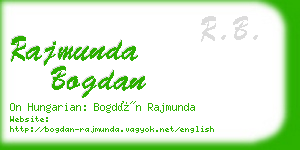rajmunda bogdan business card